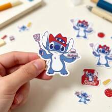 Bộ 50 miếng nhãn dán trang trí hoạt hình Stitch, nhãn dán sáng tạo vui nhộn cá nhân hóa, phong cách graffiti bằng vinyl chống nước, phù hợp cho laptop, điện thoại, ô tô, ván trượt, bình nước, sổ dán ảnh, máy tính, ốp điện thoại, đàn guitar, nhiều kiểu dáng, nhãn dán tự dính dùng cho ghi chép nhật ký - Nhiều màu - Xem 8