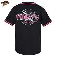 "Next Friday"Pinky's Record Movie 90's Hip Hop Baseball Jersey, Stitched Party Holiday Gift Baseball Clothing Unisex - Black - View 2