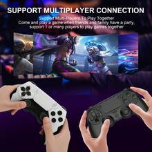 GAMINJA P48 Wireless Controller, Compatible With P4 Slim/P4 Pro/P3/PC Console, With 6-Axis Motion Sensing, Dual Vibration, Built-In Speaker, Motion Gyroscope, Headphone Jack, Touchpad - View 8