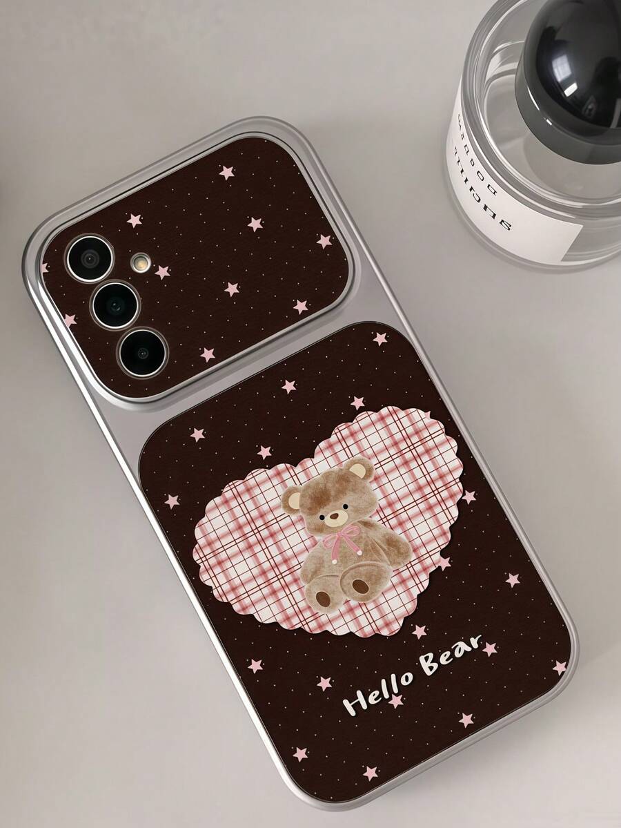 1pc Spray-Painted Metal Phone Case With Cute Lamb Skin Texture ...