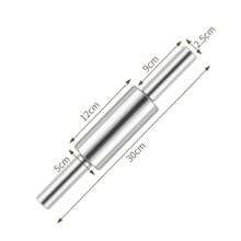 1 Stainless Steel Rolling Pin - With Handle, Round Design, Suitable For Pastries, Cookies, Pasta - Easy To Clean - Ideal Choice For Christmas And Halloween - View 9