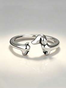 1pc Fashionable Ring Women Wedding Engagement Party Jewelry Valentine's Day Gift - Silver - View 2