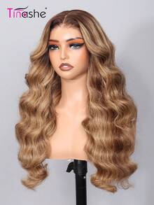 Tinashe Balayage 蜂蜜金 6x5 蕾絲封口假髮 Double Drawn 大波浪 100% 真人髮 真髮無膠透明蕾絲假髮 即戴即走 無膠預剪預漂髮結 耳對耳形 自然黑 沙龍品質 初學者友善 - S2/4/22 - 查看 7