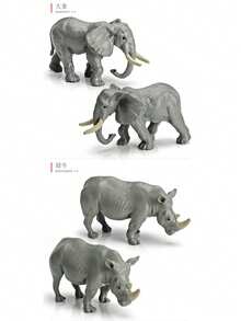 12pcs Simulation Animal Figure,Mini Wild Animal Model Toy,Education Science Teaching Toy, And Learning Toy,Tiger,Elephant,Lion - Multicolor - View 7