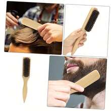 1pc\2pcs Edge Comb, Mini Soft Bristle Hair Brush, Restore Shine, For Edges And Back Combing, Detangle And Smooth Hair, For Synthetic And Human Hair, For Scalp Massage And Styling, Suitable For All Hair Types, Durable Material, Unique Comb Pattern - View 1