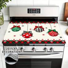 1pc 2D Christmas Absorbent Mat, Christmas Decorative Pattern, Kitchen Countertop Absorbent Drying Mat, Coffee Machine Mat, Pour Over Coffee Pot Mat, Dish Drainer Mat, Non-Slip Heat Resistant Kitchen Mat, Dining Table Mat, Breakfast Mat, Washing Machine Mat, Home Kitchen Dining Table Coffee Shop Bar Decorative Mat, Holiday Party Housewarming Gift - Multicolor - View 9