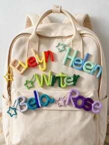 Llaveros personalizados, etiquetas de nombre, letras de ganchillo y llaveros para coche - Regalos personalizados adecuados para adornos de bolso, cumpleaños o Halloween. - Multicolor - Ver 6
