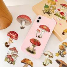 50pcs Vintage Mushroom Creative PET Double Transparent Graffiti Sticker Decoration DIY Phone Case, Account, Computer, Guitar, Water Cup Festival Gift Stickers - 1 Set/50 PCS - View 8