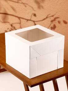 1個/2個 白色正方形硬紙盒，附底座與蓋子，空白 DIY 友善禮品包裝盒，適用節慶派對小禮品與禮物收納 - 紙本 - 查看 1