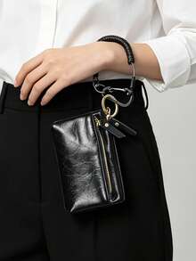 Dompet Pergelangan Tangan Unisex Kapasitas Besar, Tempat Ponsel & Kartu Kredit, Tas Saku dengan Tali Pergelangan Tangan dan Gantungan Kunci, Clutch - MultiWarna - View 5