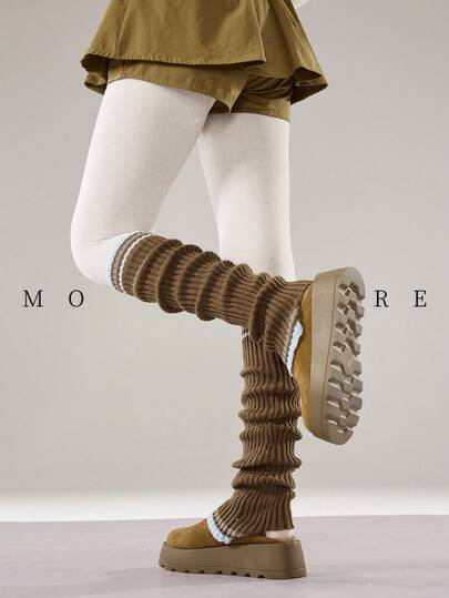 MOIRÉALLURE Women's 2 Pieces Sock Ensemble, Breathable Tights + Stretchy Foot Socks, Fashion All-Match Set For Everyday Use
