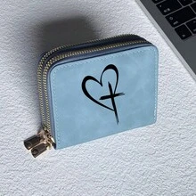 Jesus God Cross Print Card Holder Lightweight Fashionable Wallet Suitable For Daily Use For Women Double Zipper Mini Wallet Purse Wallet Card Wallet - Multicolor - View 8