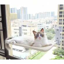 Ayunan Jendela untuk Kucing, Tempat Bertengger Kucing Tanpa Kabel, Kursi Istirahat Lipat yang Kokoh, Perekat Hisap yang Ditingkatkan, Mudah Dirakit, Tempat Tidur Kucing Dalam Ruangan, Kapasitas Berat 55 lbs, Dapat Digunakan Sepanjang Musim, Bernapas dan Lembut, Hadiah, Kado, Perayaan - Ukuran besar (52*30cm) - View 9