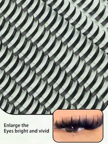 240 Clusters Spiky False Eyelashes, 10-18mm Mixed Length Fairy Manga Style Thin Single Cluster False Eyelashes, Soft Clear Spiky DIY Segmented Eyelash Set, Suitable For Women Beginners, Daily Commute, Office, Party, Wedding, Date - D - View 4