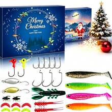 30 Days Christmas Fishing Advent Calendar, Fishing Lures & Bait Set With Tackle Box And Gear Bag, Holiday Countdown Surprise Gift For Fishing Enthusiasts Adults And Teens - Multicolor - View 2
