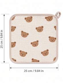 5pcs Premium Cotton Gauze 4-Layer Baby Washcloths, Ultra Soft Absorbent Burp Cloths, Reusable Face Towels, Suitable For Newborns, Infants, Essential For Nursery And Daily Care - Multicolor - View 7