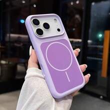 奢華亮螢光液態矽膠手機殼，適用於 iPhone 18 Pro Max 17 Air 16 15 14 13 12 17 Pro Max Plus，磁吸軟殼 - 紫色 - 查看 5