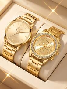 4/2pcs Women's Quartz Watch Mixed Set, Elegant Fashion Luxury Minimalist Dial Design For Daily Wear, Decoration Or Various Festival Gifts - Multicolor - View 8