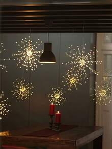 LED Firework String Lights, USB Powered, Perfect For Valentine's Day Decorations, Weddings, Halloween, Christmas Party Decorations, And Home Christmas Decor. - Fireworks Light - View 6
