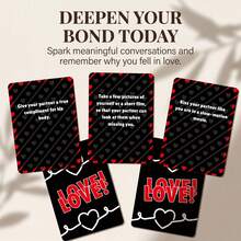 Couples Card Game: 50 Playful & Interactive Challenge Cards For Romantic Date Nights - Fun Evening Activity, Spark Romance & Connection, Perfect Anniversary, Valentine's Day & Birthday Gift For Him And Her - Multicolor - View 4