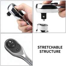 BAOLIAN Quick-Adjustable 72-Tooth 1/4" Drive Telescopic Ratchet Wrench, High Torque, Durable, Reversible, Suitable For Auto Repair, Factory, Construction Site, Mechanical Maintenance And Installation - Telescopic Ratchet Wrench - View 5