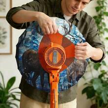 1pc Fan Dust Cover, Christmas Printed Polyester Fan Protective Cover, All-Season Dust Cover, Compatible With Floor-Standing & Wall-Mounted Industrial/Commercial/Residential Fans, Dustproof, Debrisproof, Easy Installation, Easy To Carry - Full Coverage - View 7