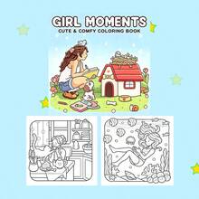 [NEW GIRL MOMENTS Coloring Book] 1pc Original Coloring Book ,22 Pages Single-Sided Printing,Clear Lines And Exquisite Patterns,Ideal For Relaxation | Perfect Gift For New Year, Christmas,Birthdays,School Holidays,Perfect For Adults & Teens & Child - Single Piece - View 4