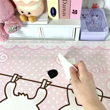 Sweet Pink Dots Pig Pattern PU Leather Desk Pad, Kawaii Large Mouse Mat, Waterproof Anti-Scratch Desk Cover, Lovely Pastel Table Decor For Gaming & Daily Workspace - View 5