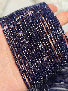 Brown Goldstone/Blue Goldstone/Green Goldstone Diamond Cut Flash Loose Cube Beads - Suitable For Jewelry, Bracelet, And Necklace Making Additions - 1strand 15inch - View 5