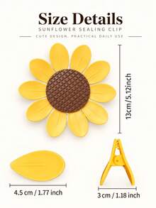 Sunflower Magnetic Bag Clips, Decorative Kitchen Clips With Strong Magnets, Snack And Food Bag Sealing Clips, Refrigerator Magnet Clips, Suitable For Notes, Photos, Shopping Bags, Kitchen Storage, Home Organization And Daily Use - Multicolor - View 11