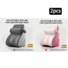 Bantal Duduk di Tempat Tidur dengan Sandaran Punggung yang Dapat Diatur, Bantal Baji Baca Busa Memori, Bentuk Ergonomis Multi-Sudut untuk Kepala, Leher, dan Punggung, Bantal Santai yang Dapat Diatur 3 Tingkat untuk Dewasa, Sarung Bantal yang Dapat Dilepas dan Dicuci, Kokoh dan Tahan Lama, Cocok untuk Bermain Game dan Menonton Film Maraton - A - View 18