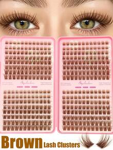 Sibeuna 384pcs Eyelash Book, Fluffy Soft Cluster False Eyelashes, Lightweight Eyelash Extension, Natural Style False Eyelashes, Individual False Eyelashes, DIY Home Use False Eyelashes - D - View 8