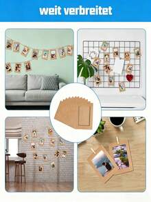 30 buah Bingkai Foto Kertas Kraft, Bingkai Pajangan Foto Gantung, Cocok untuk Bingkai Foto Ukuran 4x6 Inci, Cocok untuk Dekorasi Dinding Rumah, Sekolah dan Kantor - Model reguler - View 6