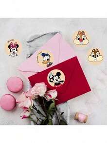 Disney 1 Roll Of 500 Mickey And Minnie Stickers, Includes 12 Different Cartoon Designs, Perfect For Decorating Notebooks, Luggage, Phones And Water Bottles, Ideal Gift For Birthday And New Year - Multicolor - View 3