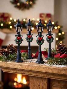 Christmas Decoration Mini Street Light Plastic Fairy Garden Decorative Accessories, Photography Props, Miniature Home Ornaments - Realistic Street Lamp - View 3