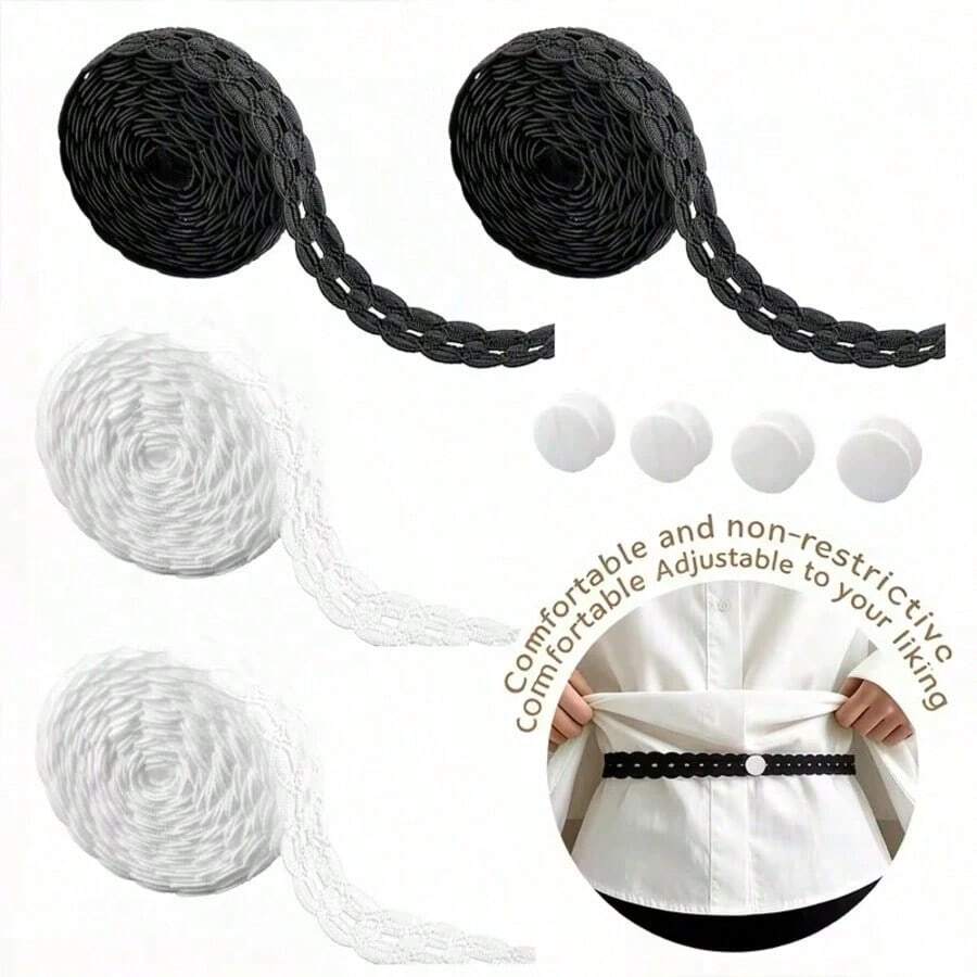 1 Set Lace Waist Cincher Belt, Shirt T-Shirt Skirt Hem Fixing Strap, Adjustable Waist Accessory, Daily Wear Clothing Accessory - Multicolor - View 1