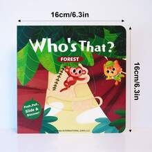16*16cm Push-And-Pull Interactive Discovery Reading Game, Forest & Farm Theme Sliding Activity, Hidden Surprise Exploration, Builds Observation, Focus, Cognitive Skills & Family Learning Fun - Push-and-pull Interactive - View 6