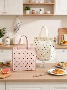 1Pc Minimalist Meal Bag,Portable Lunch Box,Handheld Lunch Bag,Student Portable Bento Bag,Work Lunch Bag,Back To School Supplies,Commute Essential - Multicolor - View 2