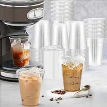 Thick Transparent Cold Drink Cup With Leak-Proof Lid, Suitable For Milk Tea, Coffee, Juice And Various Beverages, For Home, Street Stall, Party And Gathering Use, Portable And Durable, Dedicated Cold Drink Takeout Packaging Cup - Clear - View 9