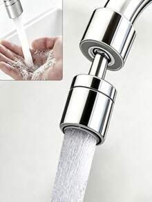 1pc 360° Rotating Kitchen & Bathroom Faucet Aerator, Modern Sink Faucet Extension Spray Head, Anti-Splash Washing Accessory, Faucet Extension Aerator, Rotatable Extension Rod, Durable Plastic Construction, Polished Surface, Dual Water Flow Modes, Water-Saving Aerator, Rotatable Universal Head, Multi-Angle Adjustable Suitable For Kitchen And Bathroom Sink Faucets, Upgrade Your Faucet, Ideal Choice For Holiday Gifts And Home Decor - Multicolor - View 4