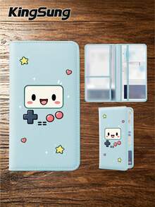 Kingsung Cute Game Console Pattern Car File Holder, Women's ID Bag, Registration Wallet And Card Holder, Insurance, Driver's License, Passport And Card/Travel/Vacation Essentials, Perfect Gift For Car/Truck/Motorcycle Owners - Multicolor - View 3