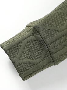 Men's Autumn/Winter Jacquard Hooded Sweatshirt & Long Pants Set - Khaki - View 5