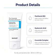 Ceramide Repair Moisturizing Cream With Panthenol B5 And Hyaluronic Acid | Hydrating Face Cream For Dry And Sensitive Skin, Long-Lasting Moisture, Lightweight Non-Greasy Formula, Daily Use, 80ml - Cream - View 4