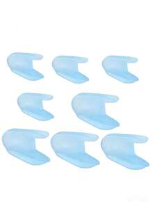 Gel Toe Separators - Soft & Comfortable I-Shaped Design, Suitable For Overlapping Toes, Minimalist Foot Accessory, Portable, Day & Night Use, Unisex, 3.99cm + 4.98cm, Transparent Blue - Multiple Styles - View 7