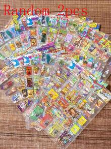 Vintage Japanese Style Die-Cut Snack Stickers, Holographic Laser Star Stickers, Double-Sided Transparent PET Stickers, Suitable For DIY Scrapbooking - Multicolor - View 14