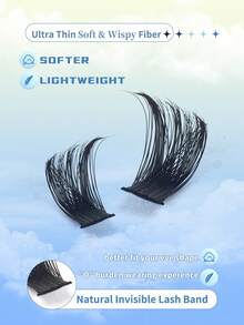 216pcs/196pcs Cluster False Eyelashes, High Capacity Single Lash Clusters, 8-16mm Mixed Length, D Curl Effect, Cat Eye Lashes, Natural Makeup Look, Lightweight & Fluffy, Soft & Comfortable, Reusable, DIY Lash Extensions, Suitable For Beginners, Long-Lasting, Applicable For Daily, Wedding, Date, Party, Music Festival, Christmas, Halloween And Other Occasions - C - View 8