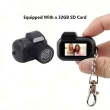 1080P Mini Keychain Camera - 0.96 Inch HD Screen, 2MP Retro DSLR Design, 160° Wide Angle, Anti-Loss Lanyard, Rechargeable Portable DV Camera Suitable For Adults/Teens/Outdoor Travel - View 2
