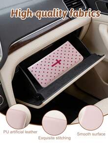 Kingsung Tempat Dokumen Mobil Motif Silang Titik Gelombang, Tas ID Wanita, Dompet & Tempat Kartu untuk Registrasi, Asuransi, SIM, Paspor & Kartu/Perlengkapan Perjalanan/Liburan, Hadiah Sempurna untuk Pemilik Mobil/Truk/Sepeda Motor - Beraneka warna - View 6