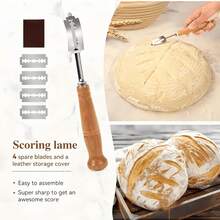 GRNupld Sourdough Fermentation Basket Kit, 9 Inch Round Rattan Fermentation Basket, Complete Sourdough Fermentation Set - View 7