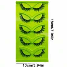 Fox Eye Cat Eyelashes, 5 Pairs Fluffy Winged Lashes, Thick Volume Strip Lashes, Hard Band Lash For Hooded Eyes, For Party Makeup - View 3